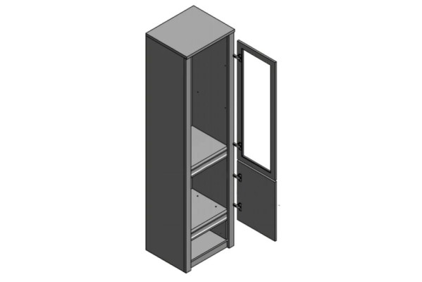 Modern elegant gray display cabinet