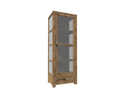 Elegant beige display cabinet, timeless storage space