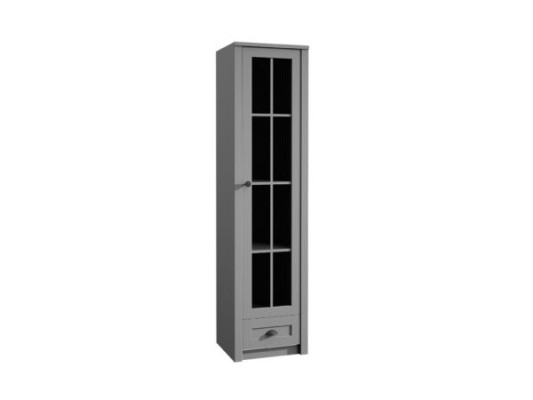 Modern and elegant gray display cabinet