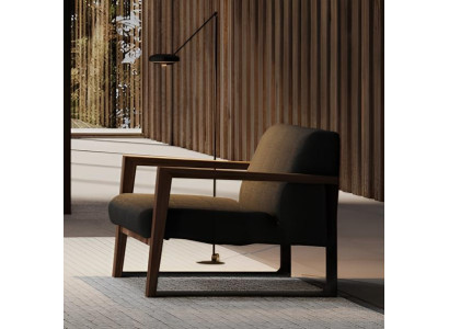Modern upholstered armchair for a comfortable room