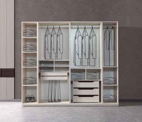Modern corner cabinet with large pattern