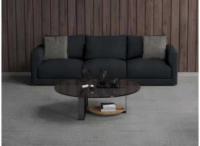 Three-seater sofa with armchair