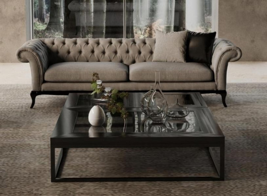 Modern three-seater sofa, design beauty, comfort