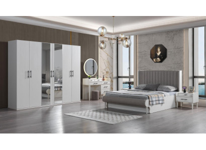 Bedroom furniture set Koko 6-piece bed wardrobe modern nightstands