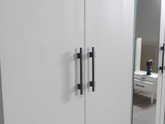 Modern white storage cabinet 254 cm