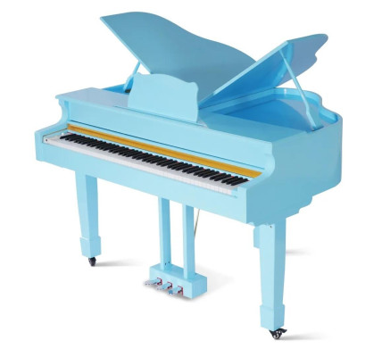 Shiny blue digital piano