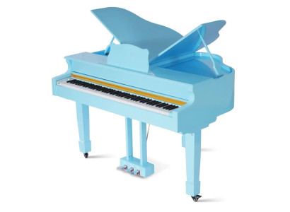 Shiny blue digital piano