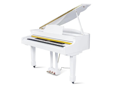 White glossy piano