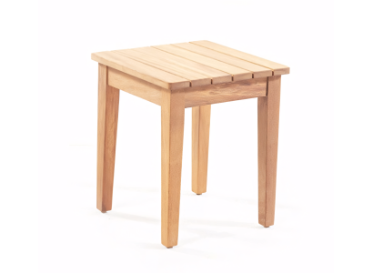 Side table that draws from all furniture styles