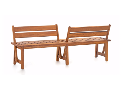 Modern wooden bench