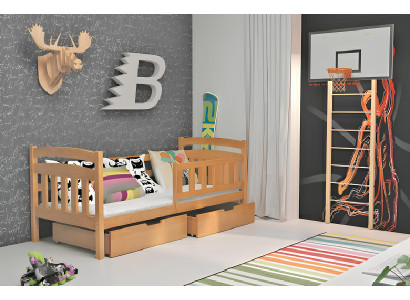 Barnes children's bed with mattress and KACPER 1 drawer