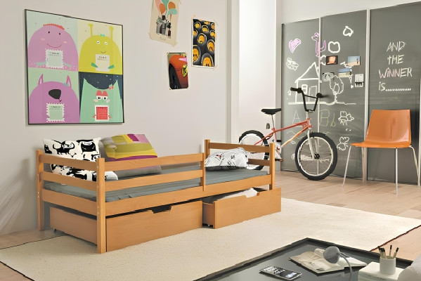 Children's bed Barneseng + Aito solid wood storage box bed
