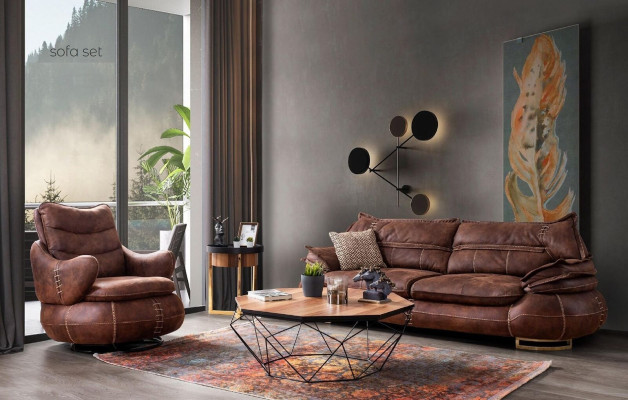 Three-seater luxury 3-seater couch upholstery classic seating sofas living room furniture