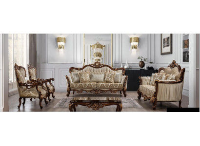 Furniture Set 5-piece Sofa Suite 3+3+1+1 Seater Coffee Table Sofa Baroque Rococo New