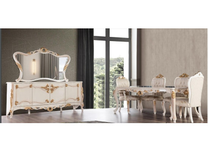 7-piece Suite Set Dining Room Dining Table Chair Sideboard Mirror Dining Chairs Tables