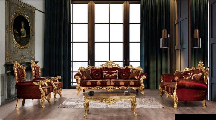 Sofa set 3+3+1+1 seats coffee table set sofas armchairs luxury set 5 pieces