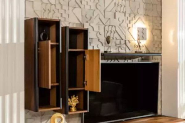 Wall unit cabinet shelf cabinets wall units sideboard coffee table 5-piece set.