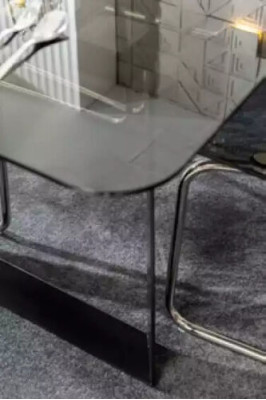 Luxury dining room glass design table dining set dining table with 4 chairs 5-piece set