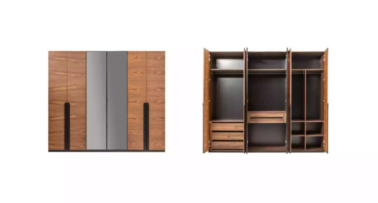 Wardrobe Brown Wood Furniture Design Luxury Bedroom Closet