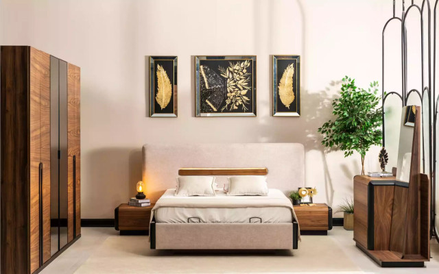 Wardrobe Brown Wood Furniture Design Luxury Bedroom Closet