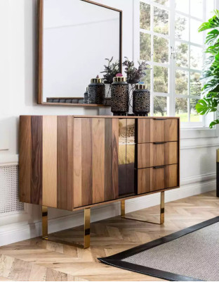 Stylish bedroom furniture set in minimalism and functionality.