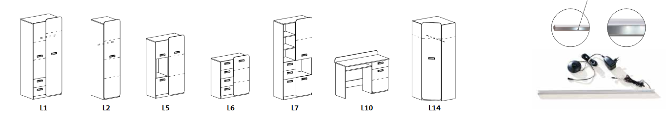 Wall-mounted shelf cabinet living room collection modern-style furniture