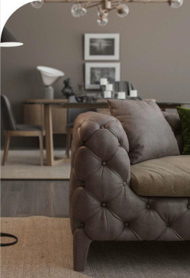 Chesterfield sofa set four-seater sofas luxury couches armchair furniture sofa