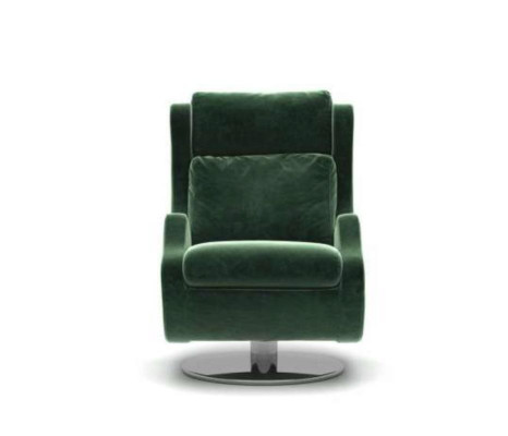 Green armchair living room furniture single-seater stylish cocktail chair modern