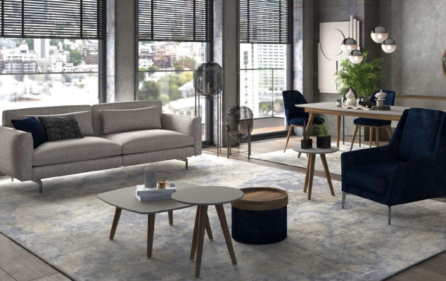 Blue Relax Armchair Modern Single-Seater Living Room Furniture Club Chair New