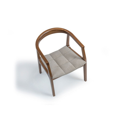 Brown chair with armrests modern dining room wooden chair interior design