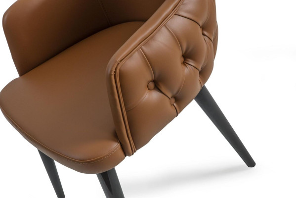 Chesterfield chair with armrests designer dining room modern furniture