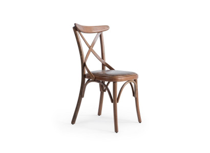 Wooden designer chair luxury dining room furniture brown new establishment