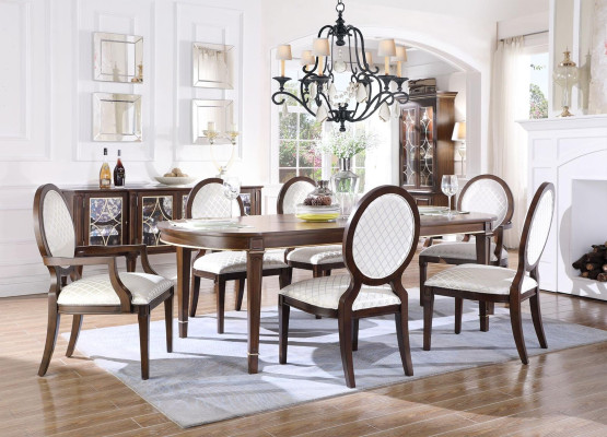 Dining room table set dining table 4 chairs 2 armchairs dining set