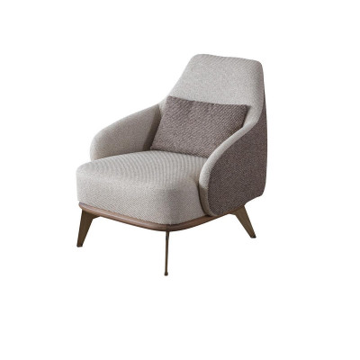Exclusive armchair living room textile single-seater design stylish wooden legs