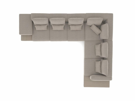 Upholstered furniture gray designer corner sofa L-shape upholstery textile sofa living room