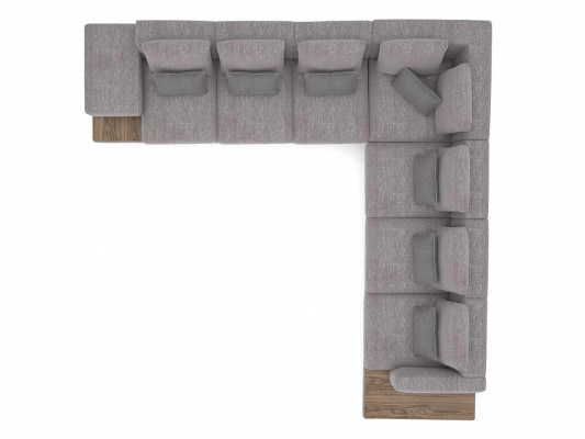 Gray Sofa Couch L-Shape Designer Textile Furniture Upholstered Sofa Living Room New