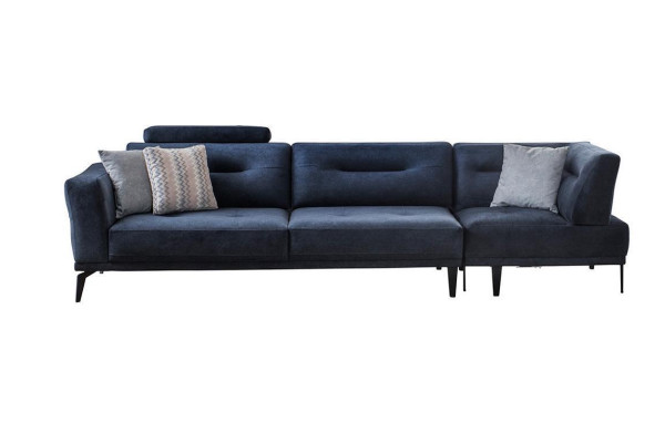Modern 4-seater massive luxury sofa blue living room fabric sofa design modern