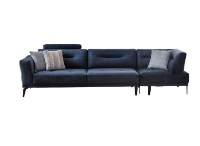 Modern 4-seater massive luxury sofa blue living room fabric sofa design modern