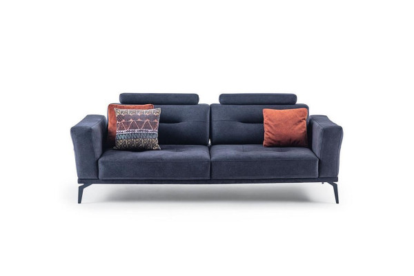 3-seater Gray Modern Design Luxury Fabric Sofa Living Room Three-seater Sofa