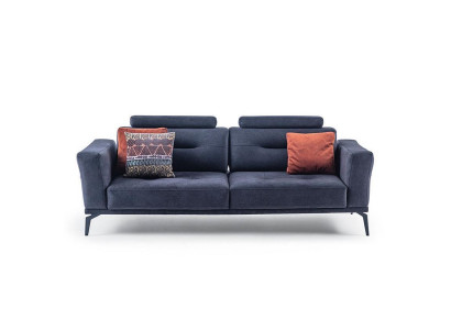 3-seater Gray Modern Design Luxury Fabric Sofa Living Room Three-seater Sofa