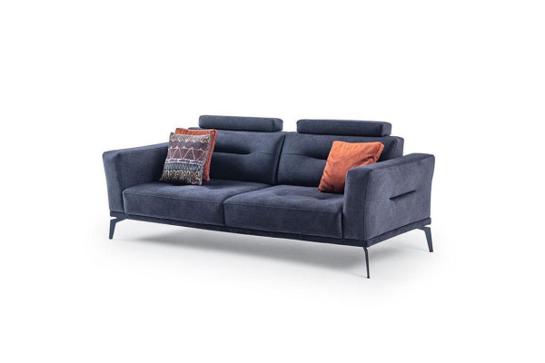 3-seater Gray Modern Design Luxury Fabric Sofa Living Room Three-seater Sofa