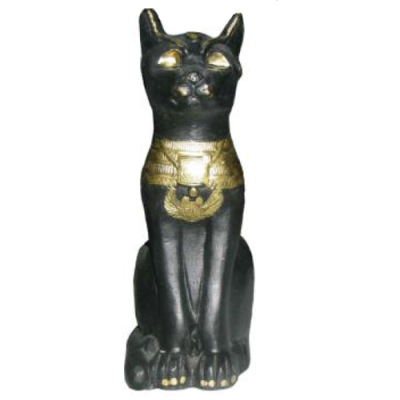 Figure Egyptian Cat Bastet Statue Decoration Plastic 18cm Egypt