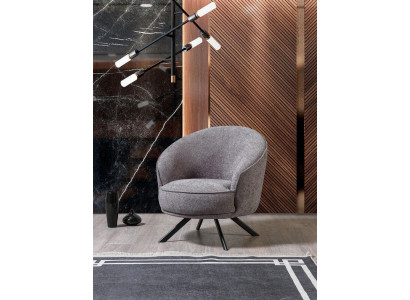 Chair Luxury Single-Seater Couch Textile Sofa Upholstery Furniture Gray Sofas Fabric Textile
