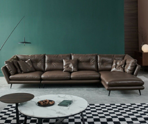 Leather sofa couch living landscape corner design modern sofa corner sofa L-shape