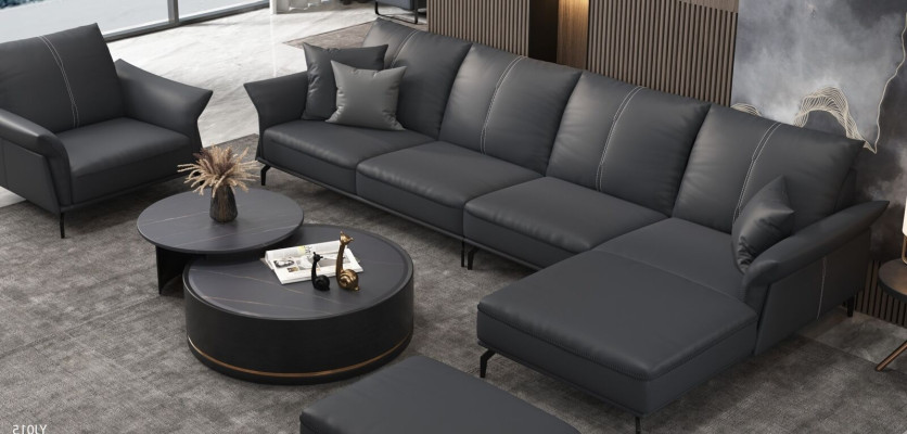 Sofa corner sofa L-shaped armchair coffee table stool corner sofa 3-piece modern