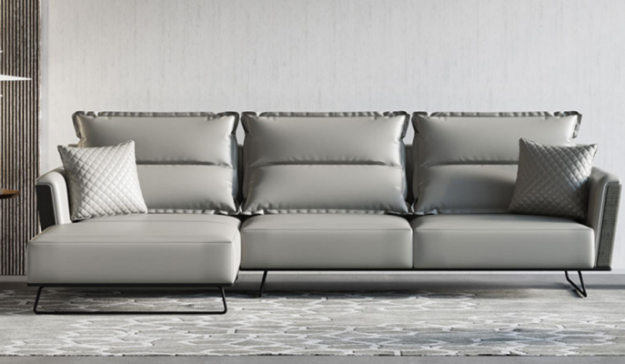 Designer leather sofa corner sofa upholstered corner couch seat L-shaped suite sofa