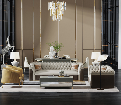 Sofa three-seater couch style modern upholstery chesterfield leather couches