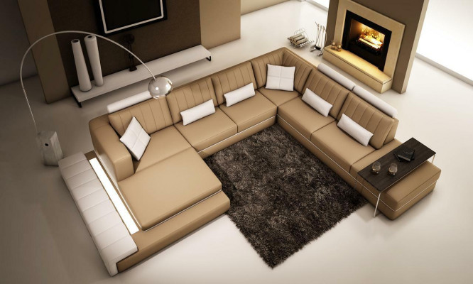 XXL sectional design corner upholstery sofa couch leather sofa set