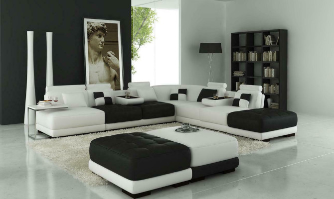 XXL Designer Living Landscape Upholstered L-Shape Corner Sofa Corner Suite Sofa