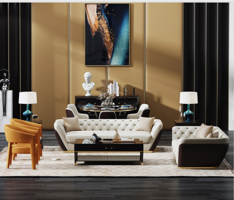 3-seater sofa couch living landscape set decor design modern sofa seat